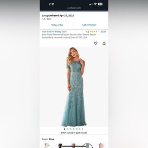 Ever pretty mermaid evening dress